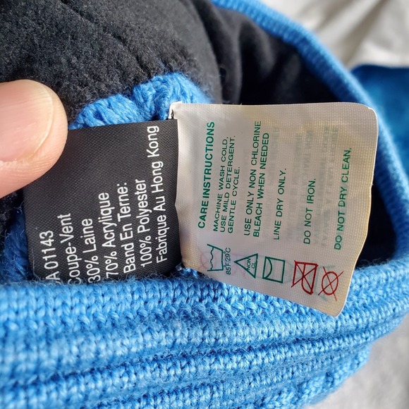 Obermeyer Knit Beanie Blue Wool Blend Women's Braid Tassels Fleece Lined Hat - Picture 7 of 9